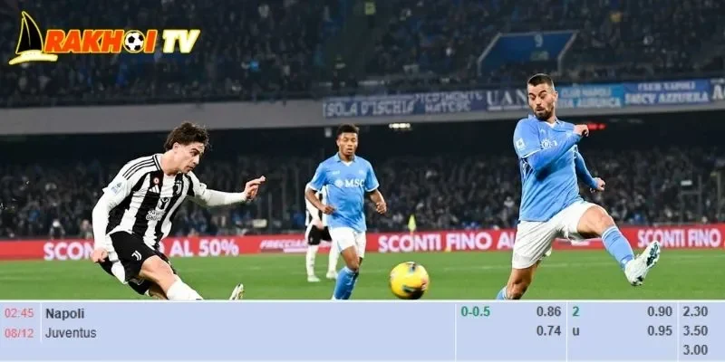 Tỷ lệ kèo chi tiết của trận Napoli vs Juventus