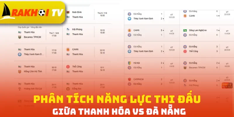 Phân tích năng lực thi đấu giữa Thanh Hóa vs Đà Nẵng